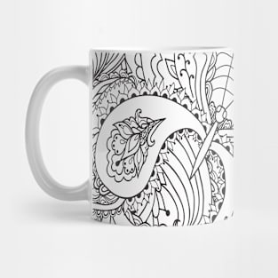 Black and white mandala art Pattern Mug